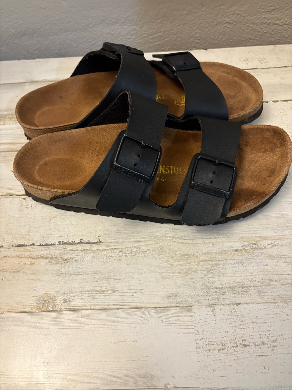 Birkenstock Black Arizona Two-Strap Sandals - Picture 4 of 6